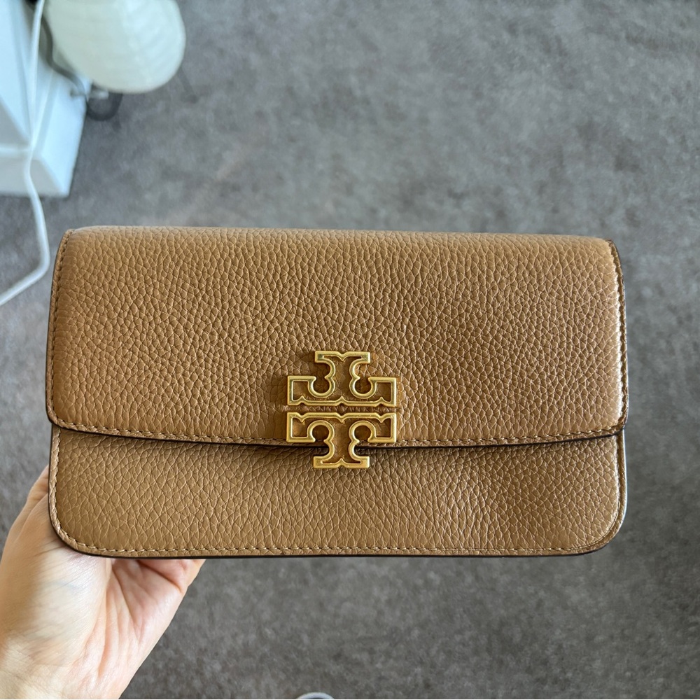 Tory Burch Tan Leather Clutch